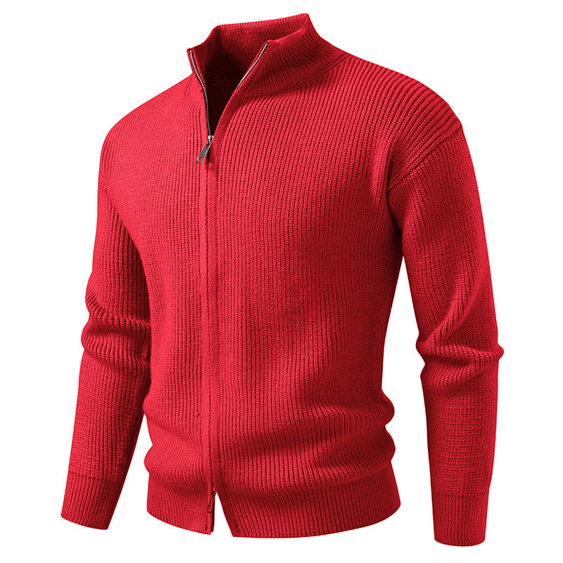 Herren Strickjacke Reißverschluss Slim Fit Langarm Frühling – Freizeit und Alltag