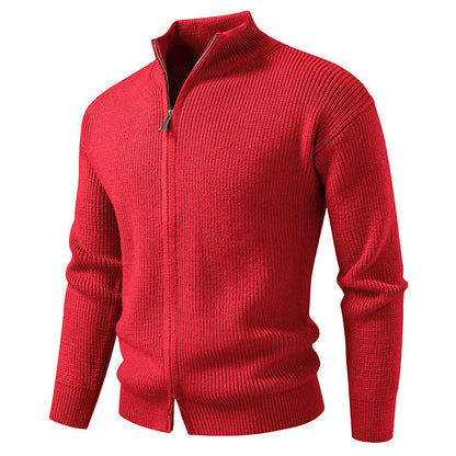 Herren Strickjacke Reißverschluss Slim Fit Langarm Frühling – Freizeit und Alltag