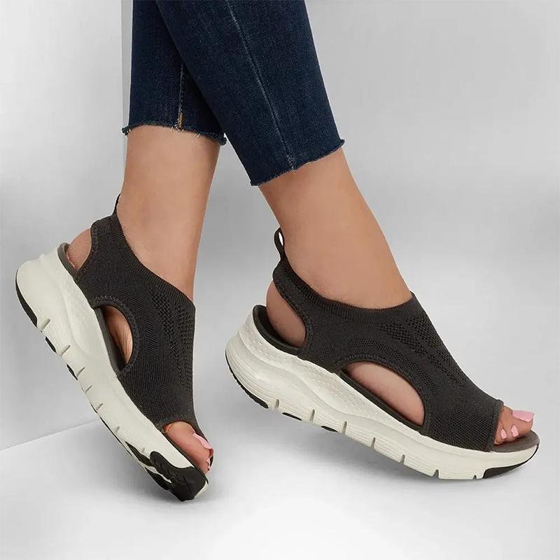 Women's summer slip-on shoes with arch support and shaped footbed
