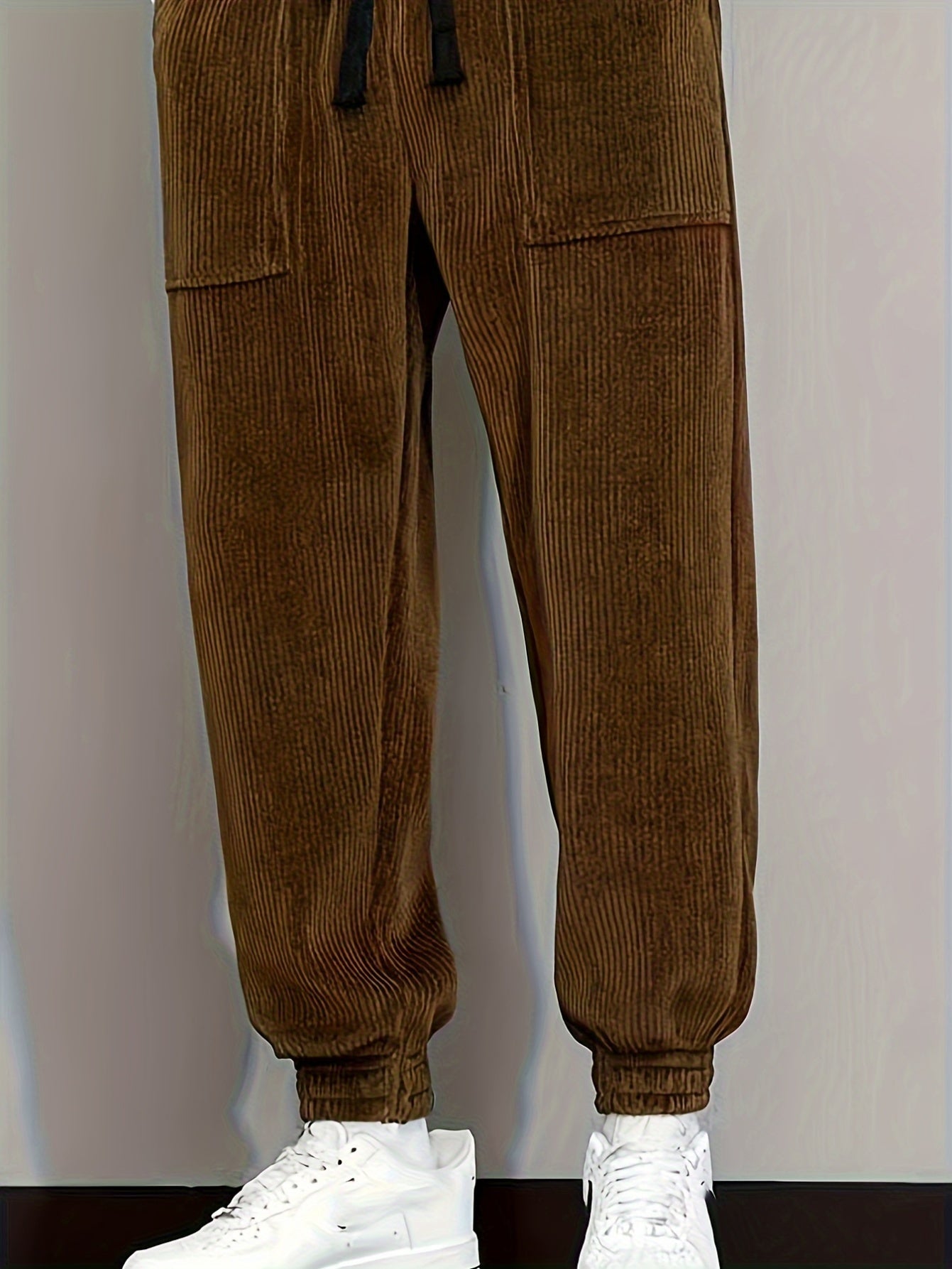 Herren Cordhose Mit Geradem Bein, Knitterfrei, Eng Anliegend, Mittelhoher Bund, Lange Hose