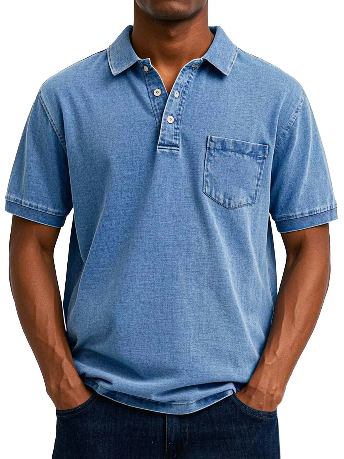 Herren Sommer Hemd mit Print – Kurzarm Schmale Passform Große Größen