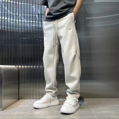 Herren-Jogginghose Mit Lockerem Schnitt, Kordelzug, Hohem Bund Und Schmal Zulaufendem Bein
