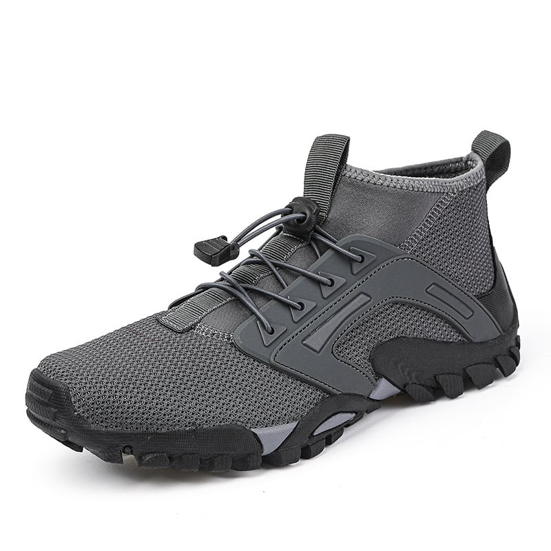 Men's Mid-Top Hiking Shoes with Non-Slip Rubber Sole for Outdoor Activities