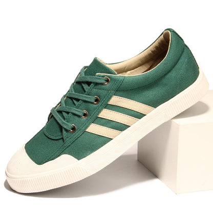 Herren Canvas Sneaker Low Top – Atmungsaktive Schnürschuhe