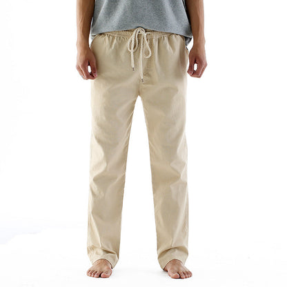 Herren-Hose Im Leinenstil, Lockere Passform, Gerader Schnitt