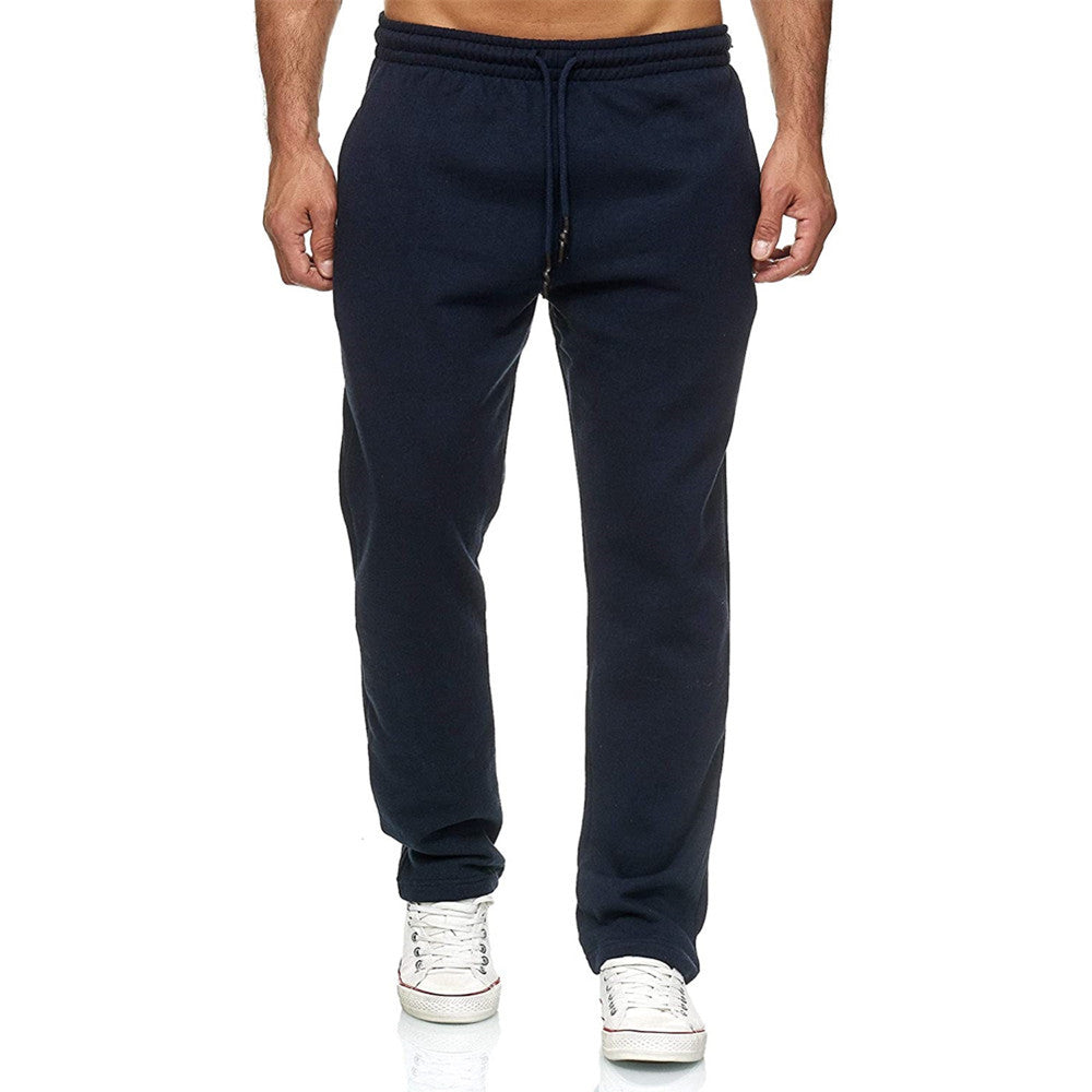 Men's Jogging Pants with Straight Leg, Microelastic Fleece Lining