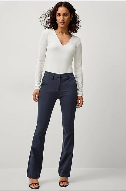 Women's Bootcut Pants with Mid Rise and Flared Legs