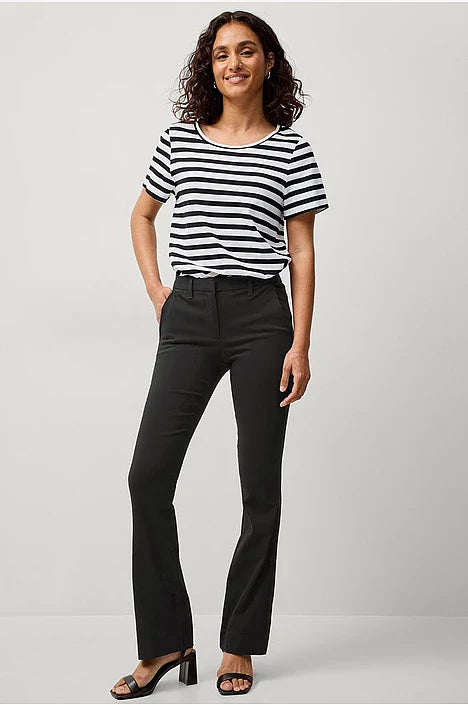 Women's Bootcut Pants with Mid Rise and Flared Legs