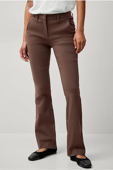 Women's Bootcut Pants with Mid Rise and Flared Legs