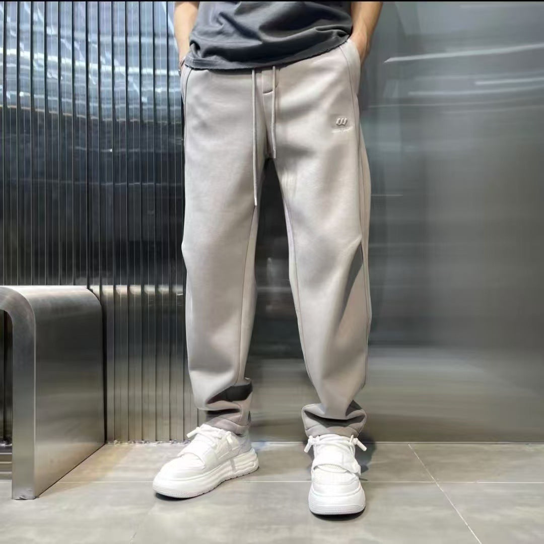 Herren-Jogginghose Mit Lockerem Schnitt, Kordelzug, Hohem Bund Und Schmal Zulaufendem Bein