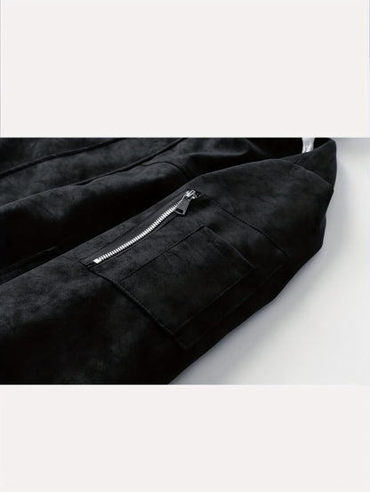 Rückansicht der sportlichen Jacke mit Kapuze