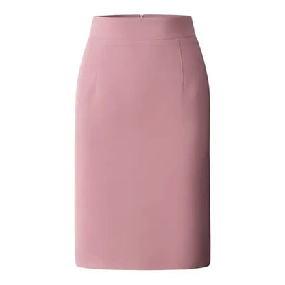Women's High Waist Mid-Length Office Skirt with Zipper