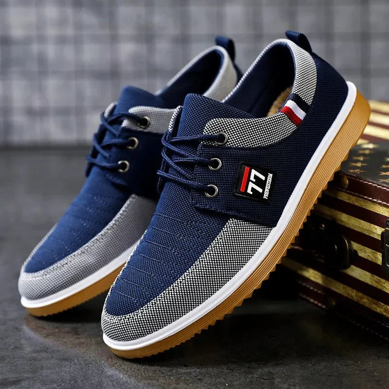 Herren Slip-On-Schuhe mit atmungsaktivem Obermaterial und Gummisohle