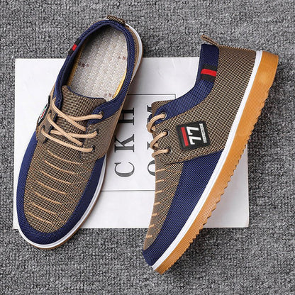 Herren Slip-On-Schuhe mit atmungsaktivem Obermaterial und Gummisohle