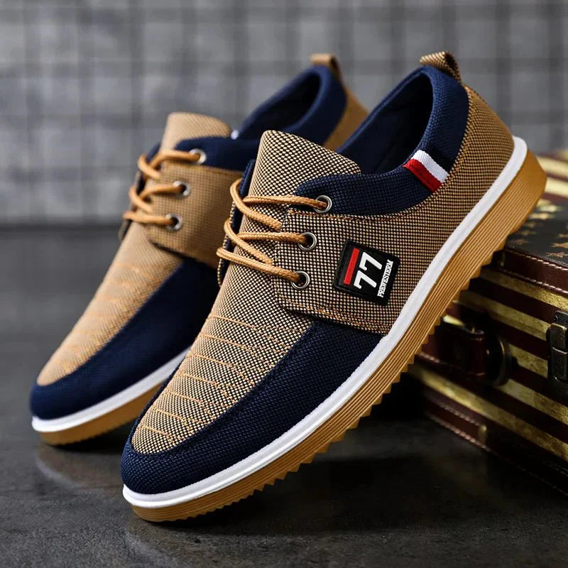 Herren Slip-On-Schuhe mit atmungsaktivem Obermaterial und Gummisohle