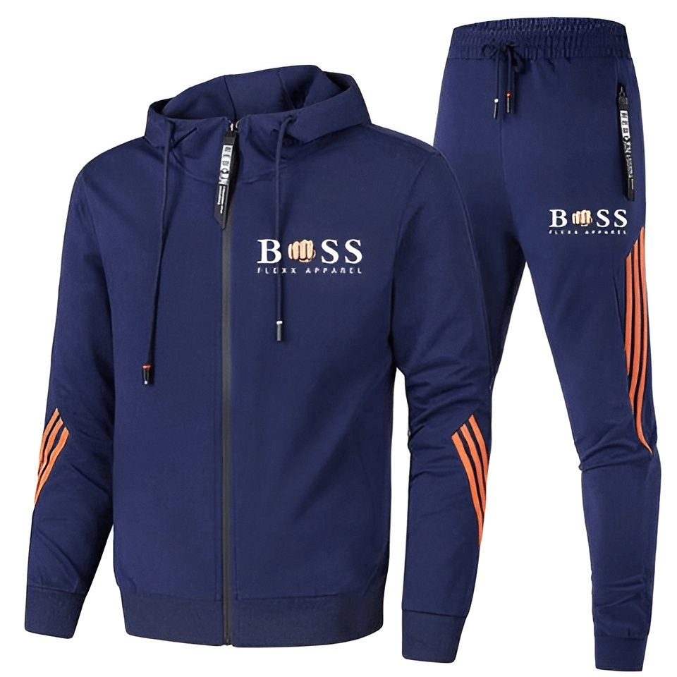 Herren Trainingsanzug mit Reißverschlussjacke und Slim-Fit-Jogginghose