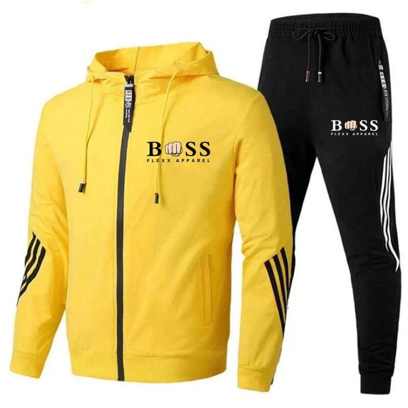 Herren Trainingsanzug mit Reißverschlussjacke und Slim-Fit-Jogginghose
