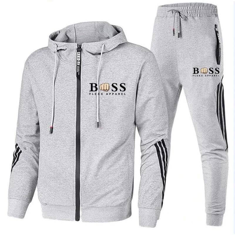 Herren Trainingsanzug mit Reißverschlussjacke und Slim-Fit-Jogginghose