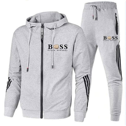 Herren Trainingsanzug mit Reißverschlussjacke und Slim-Fit-Jogginghose