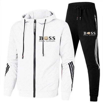 Herren Trainingsanzug mit Reißverschlussjacke und Slim-Fit-Jogginghose