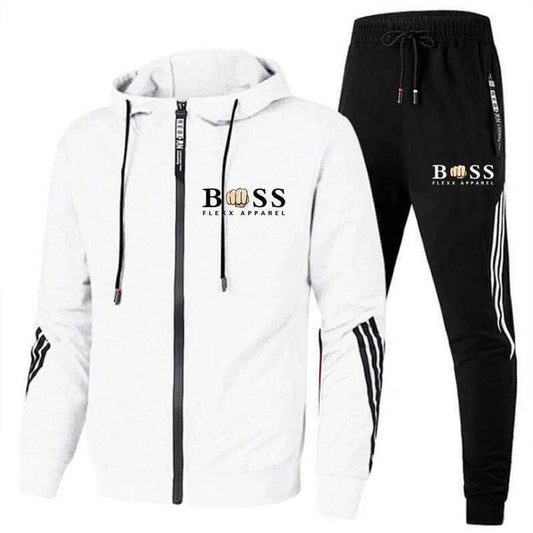 Herren Trainingsanzug mit Reißverschlussjacke und Slim-Fit-Jogginghose