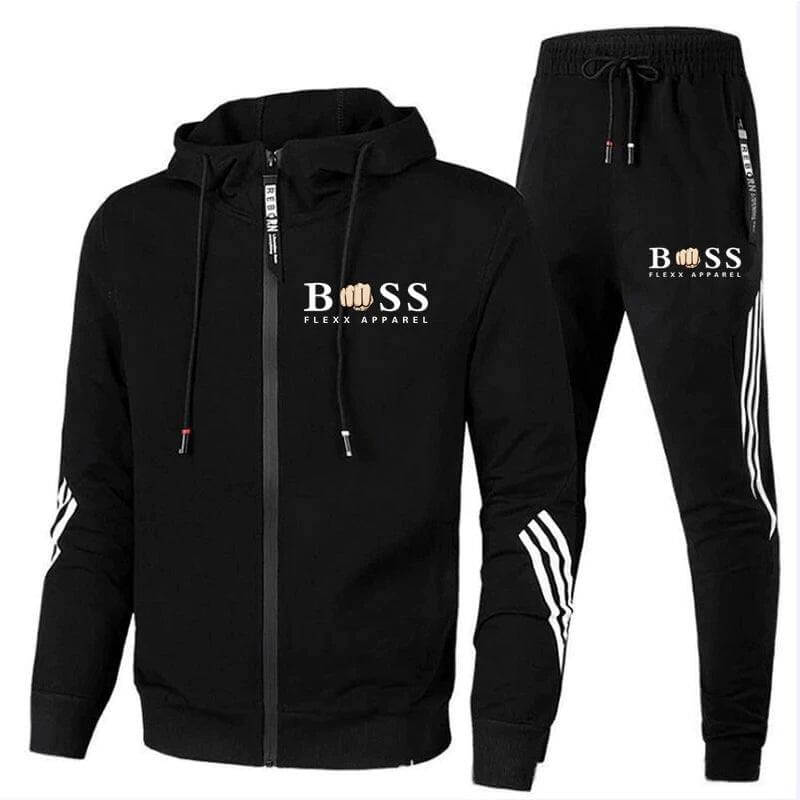Herren Trainingsanzug mit Reißverschlussjacke und Slim-Fit-Jogginghose
