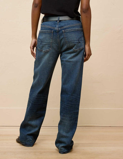 Women's Jeans with Low Waist, Loose Fit, and Tapered Leg