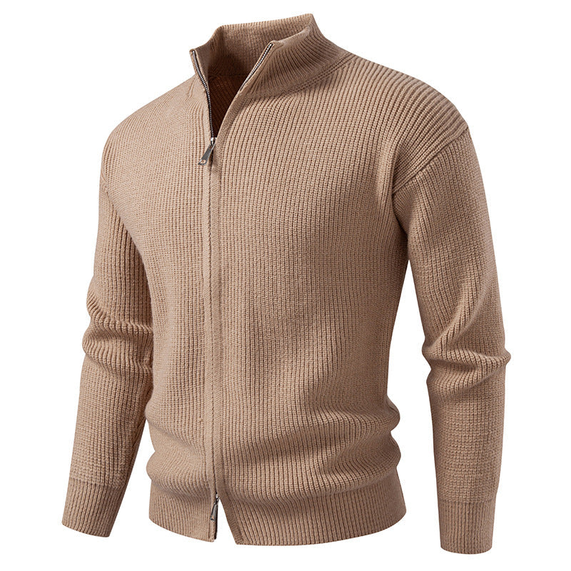 Herren Strickjacke Reißverschluss Slim Fit Langarm Frühling – Freizeit und Alltag