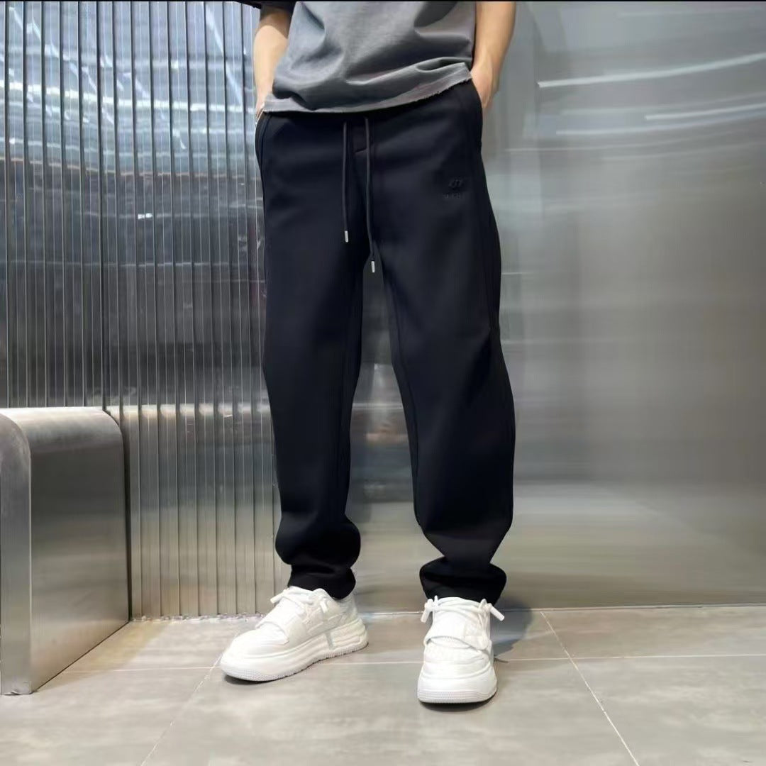 Herren-Jogginghose Mit Lockerem Schnitt, Kordelzug, Hohem Bund Und Schmal Zulaufendem Bein