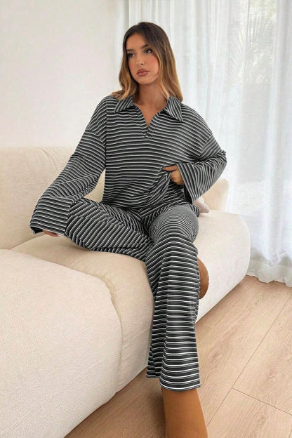 Detailansicht des Kragens am Lounge-Set