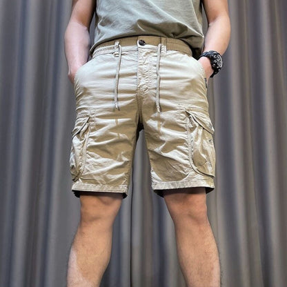 Herren-Latzhose Mit Mehreren Taschen, Lockere Passform, Gerades Bein, Verkürzte Länge