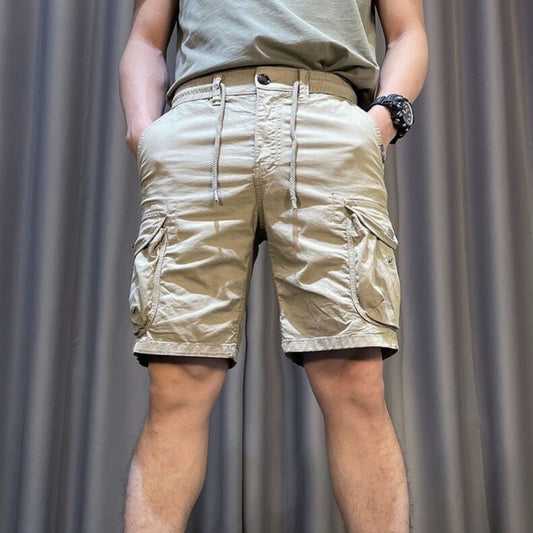 Herren-Latzhose Mit Mehreren Taschen, Lockere Passform, Gerades Bein, Verkürzte Länge