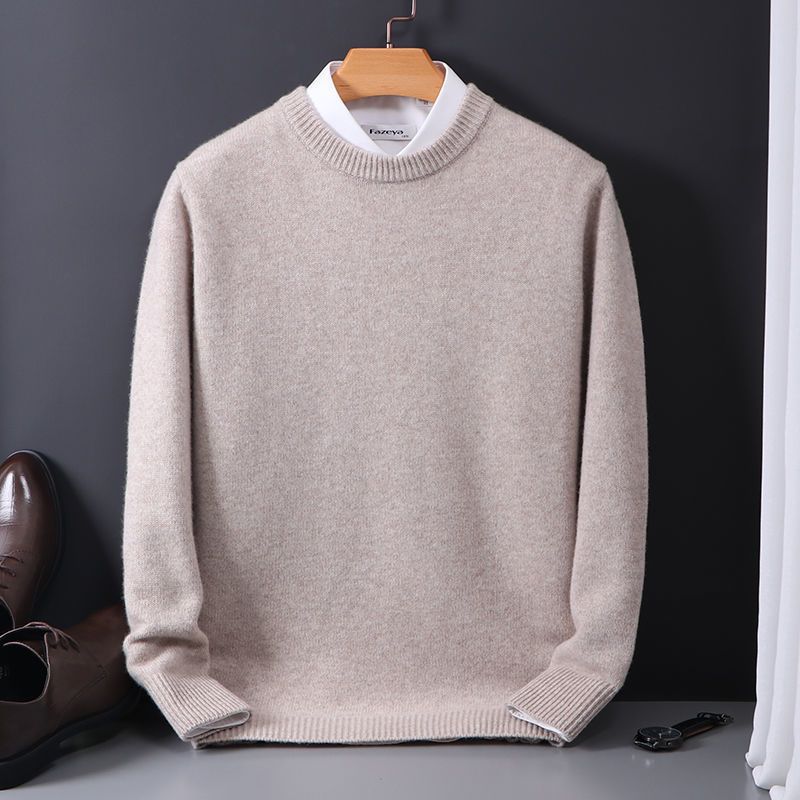 Men's Sweater Crew Neck Loose Fit Long Sleeve – Cotton Blend