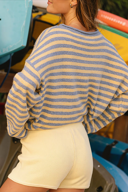 Gestreifter Pullover mit entspannter Passform