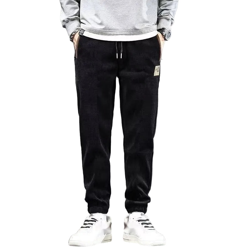 Herren-Cordhose Im Geraden Stil, Lockere Passform, Mittelhoher Bund