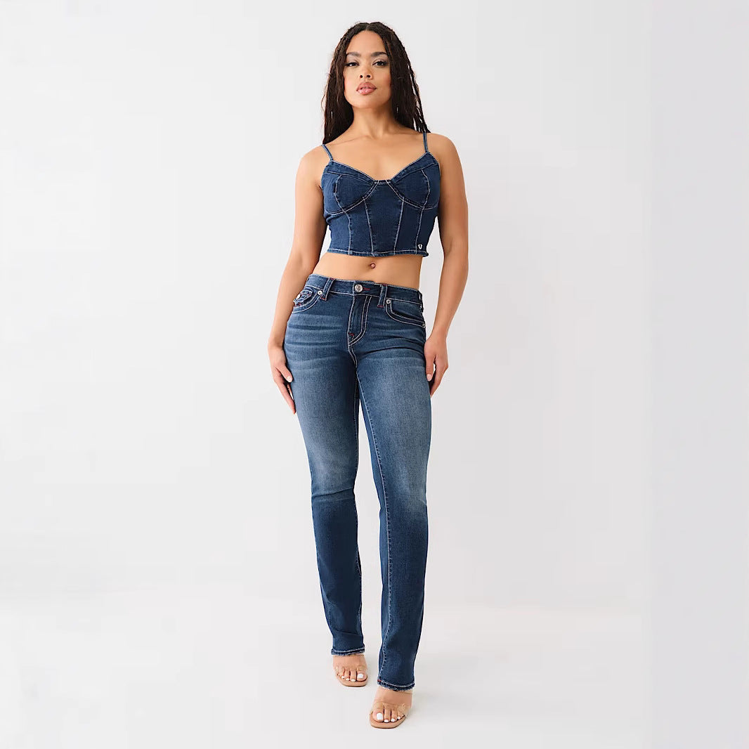 Women's High-Waisted Shorts with Embroidery – Chenille Look