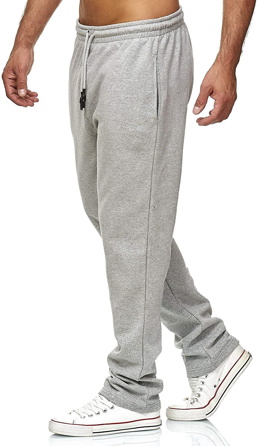 Men's Jogging Pants with Straight Leg, Microelastic Fleece Lining
