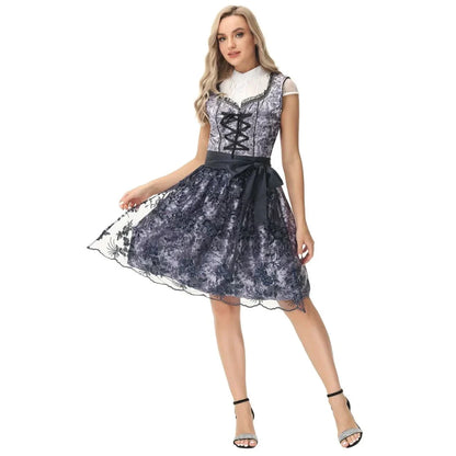 Damen Dirndl Kleid Bayerischer Trachtenstil