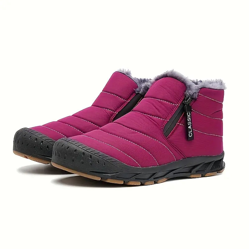 Women's Winter Boots with Fleece Lining Waterproof and Cold-Resistant