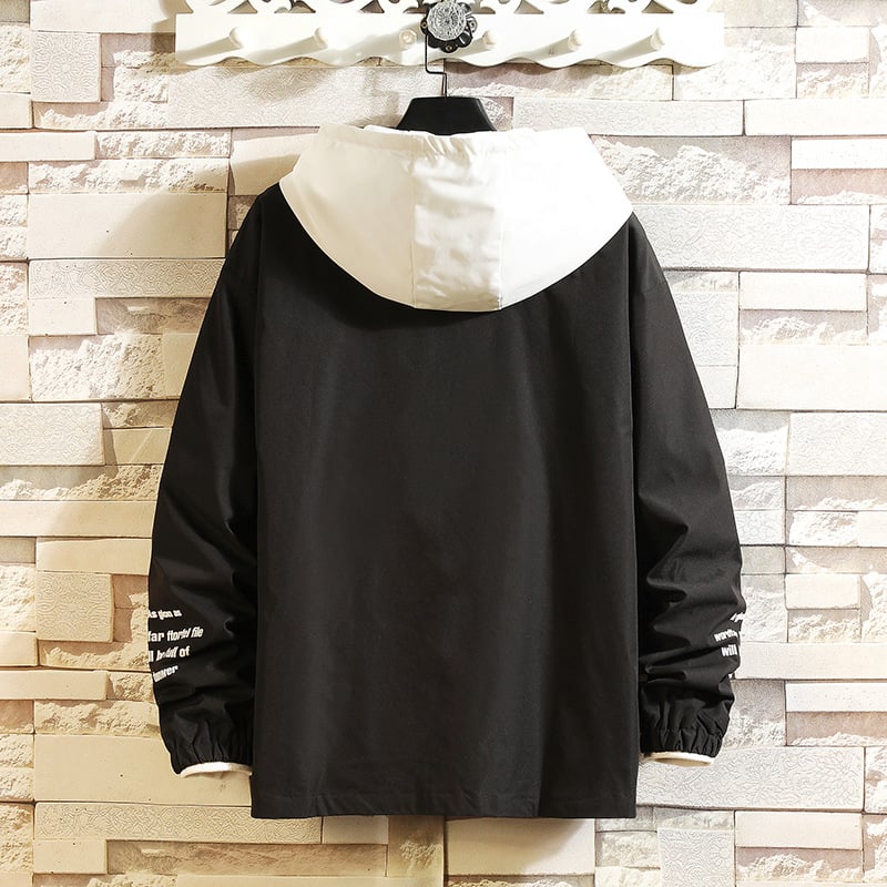 Men's Spring Sweater With Hood and Zipper