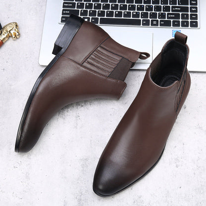 Herren Chelsea Stiefel Schlupfdesign Spitzform Mittelhoher Schaft