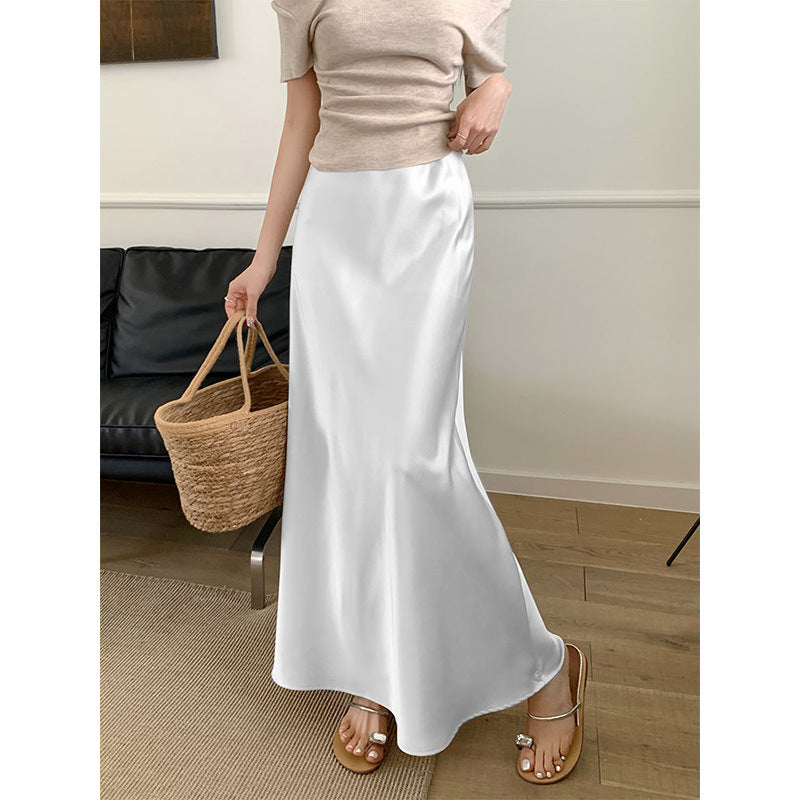 Women's High-Waisted Midi Skirt – Hip-Hugging