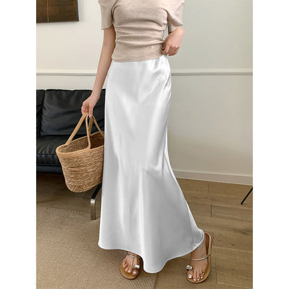 Women's High-Waisted Midi Skirt – Hip-Hugging