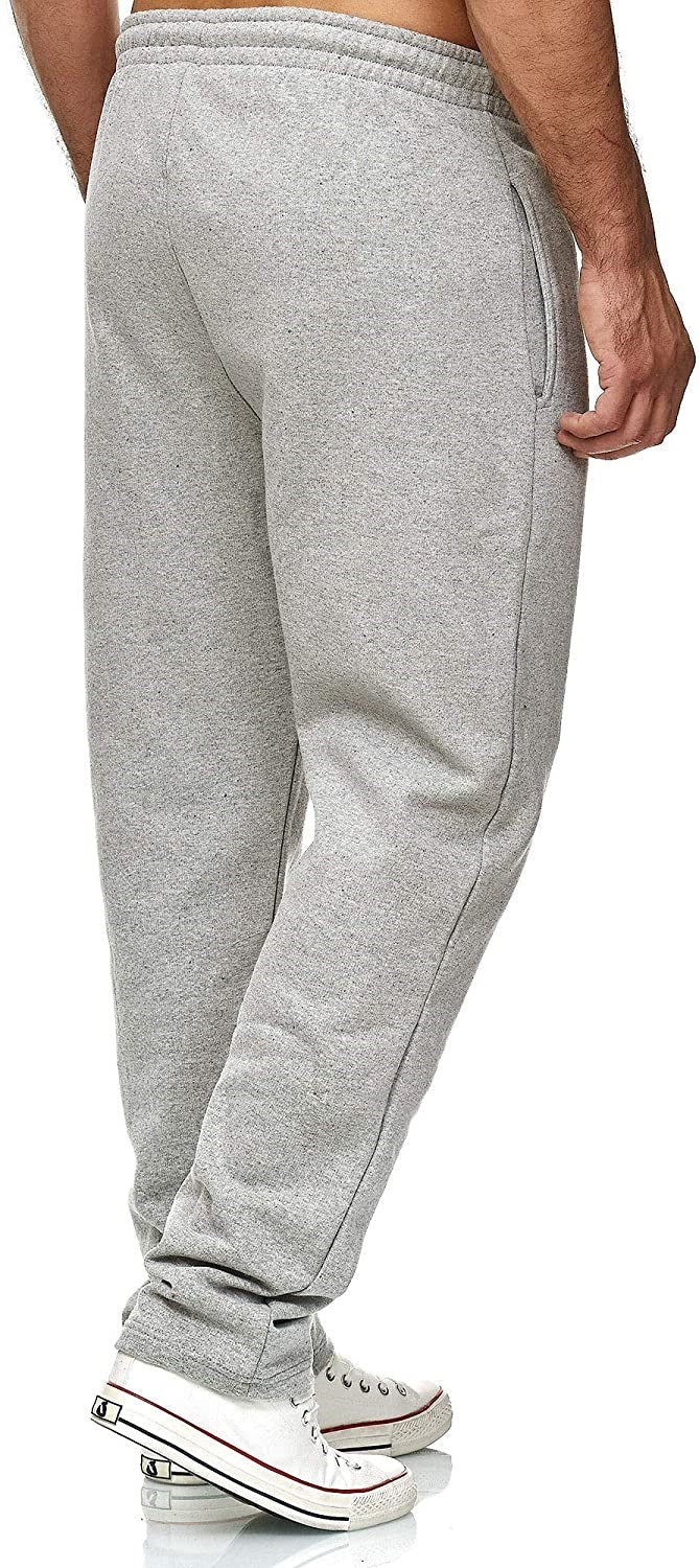 Men's Jogging Pants with Straight Leg, Microelastic Fleece Lining