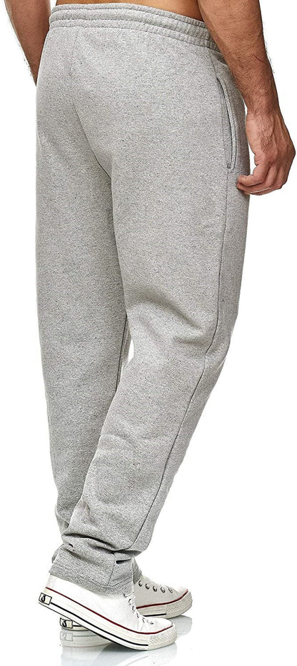 Men's Jogging Pants with Straight Leg, Microelastic Fleece Lining