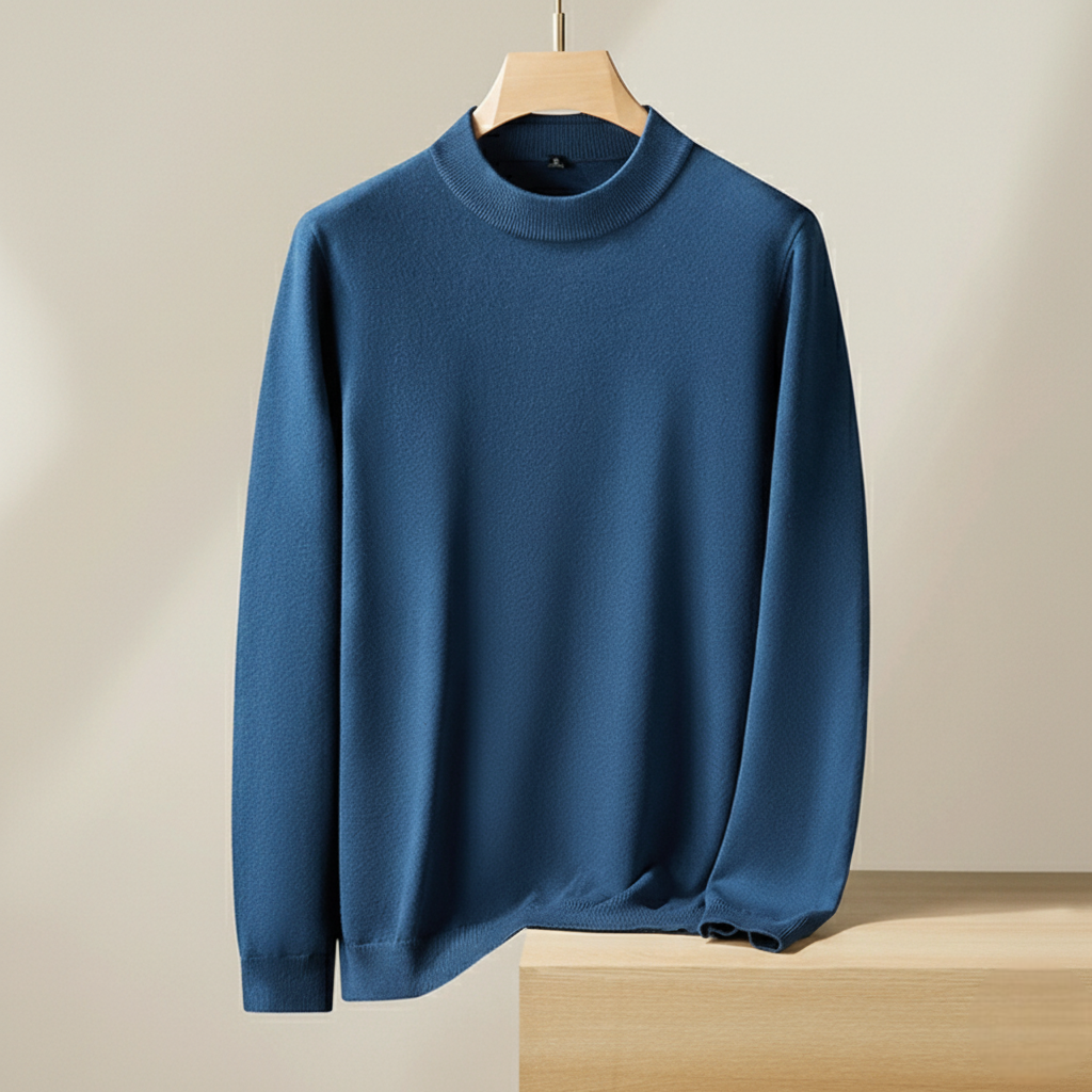 Men's Knit Sweater with Light and Soft Texture