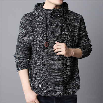 Herren Grobstrick Hoodie Mit Kapuze
