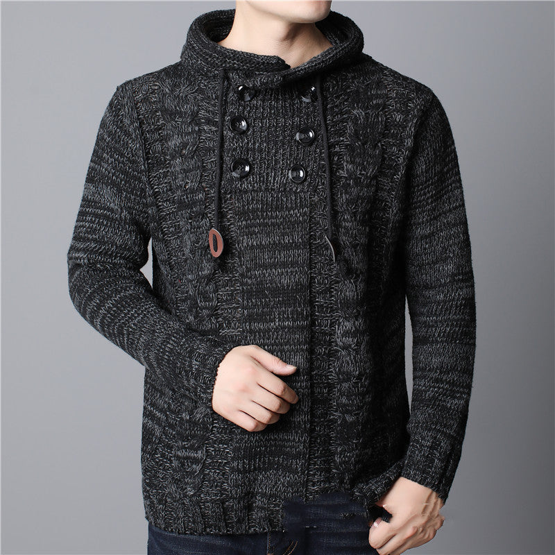 Herren Grobstrick Hoodie Mit Kapuze