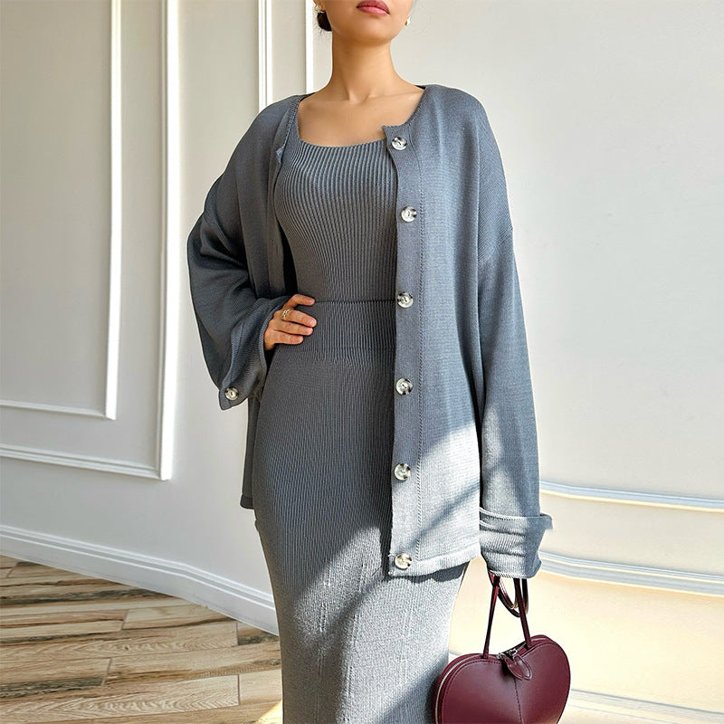 Damen-Strickjacke mit Knopfleiste in stilvoller Passform