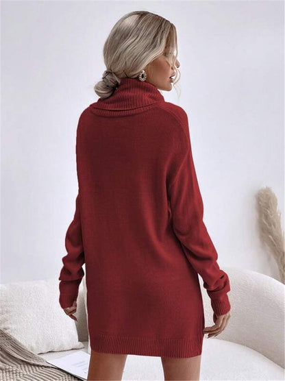 Damen-Strickkleid als vielseitiger Look für kühle Tage